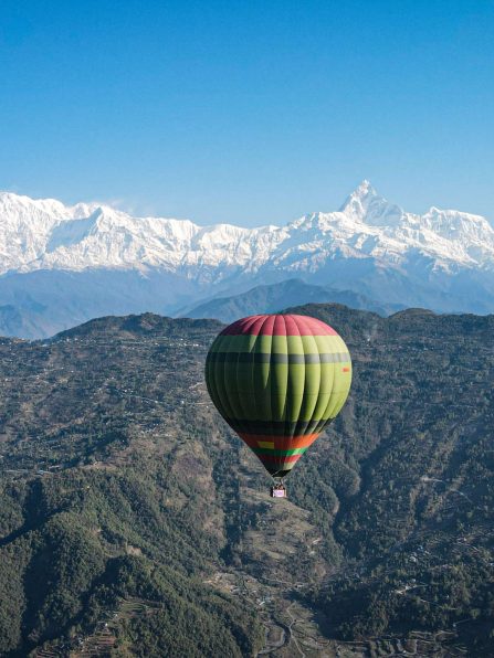 hot air balloon pokhara